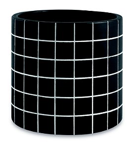 KIT CACHEPOT PRETO EM CIMENTO - 3 PCS