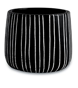 KIT CACHEPOT PRETO EM CIMENTO - 3 PCS