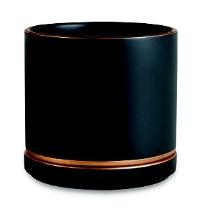 KIT CACHEPOT PRETO E DOURADO EM CERAMICA - 2PCS