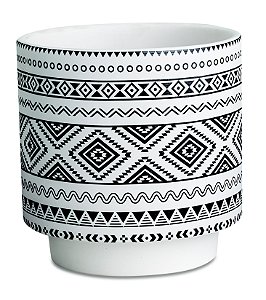 KIT CACHEPOT BRANCO EM CERAMICA - 2 PCS