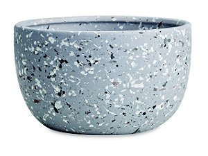 KIT CACHEPOT CINZA EM CERAMICA - 2 PCS