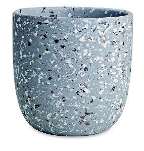 KIT CACHEPOT CINZA EM CERAMICA - 2 PCS