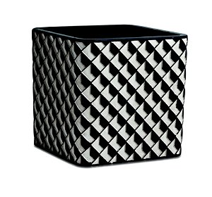 KIT CACHEPOT PRETO EM CIMENTO - 2 PCS
