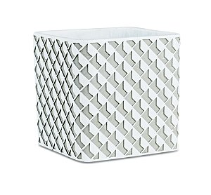 KIT CACHEPOT BRANCO EM CIMENTO - 2 PCS