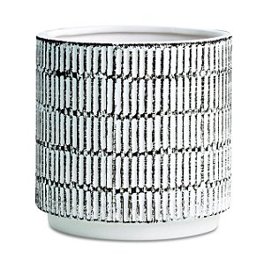 KIT CACHEPOT BRANCO EM CERAMICA - 2 PCS