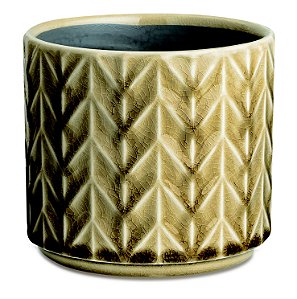 KIT CACHEPOT BEGE EM CERAMICA - 2 PCS
