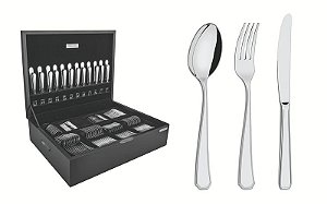 FAQUEIRO ACO INOX 130PCS C/ESTOJO