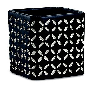KIT CACHEPOT PRETO EM CIMENTO - 2 PCS