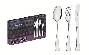 FAQUEIRO ACO INOX 24PCS MONACO