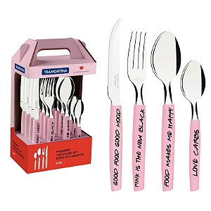 FAQUEIRO INOX 16PC MY LOVELY ROS