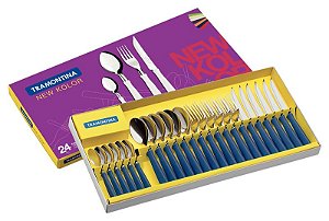 FAQUEIRO INOX 24PC NEW KOLOR AZU
