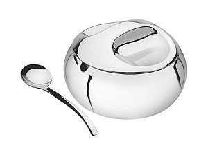 FARINHEIRA ACO INOX C/COLHER