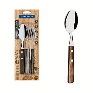 CONJ COLHER MESA INOX 6PC POLYW CAS