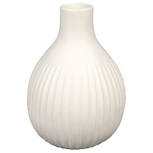 VASO DE CERAMICA BRANCO 12CM X 12CM X 16CM