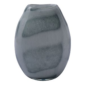 VASO DE VIDRO CINZA