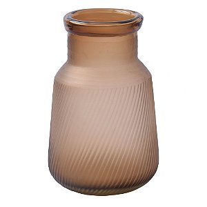 VASO DE VIDRO MARROM