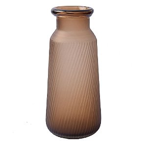 VASO DE VIDRO MARROM