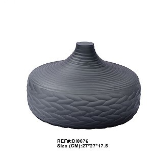 VASO DE VIDRO TRABALHADO AZUL