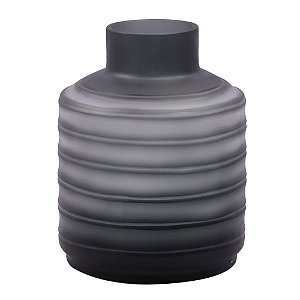 VASO DE VIDRO CINZA 20CM X 20CM X 26CM
