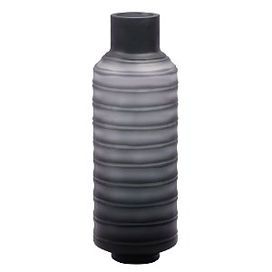 VASO DE VIDRO CINZA 14CM X 14CM X 40,5CM