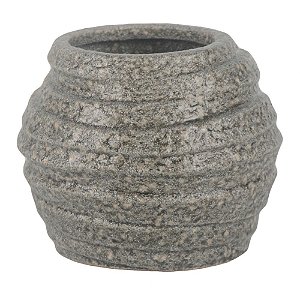 VASO DE CERAMICA CINZA