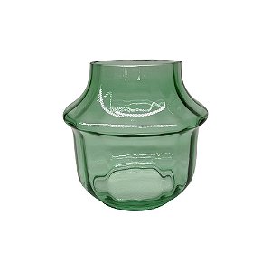 VASO DE VIDRO TRANSPARENTE VERDE
