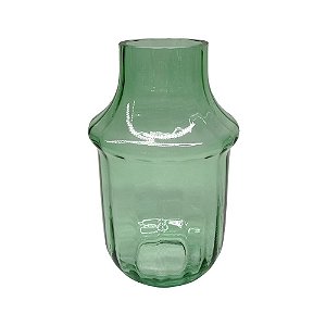 VASO DE VIDRO TRANSPARENTE VERDE