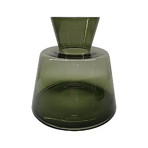 VASO DE VIDRO TRANSPARENTE VERDE