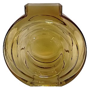 VASO DE VIDRO TRANSPARENTE AMBAR 20CM X 7.5CM X 20CM