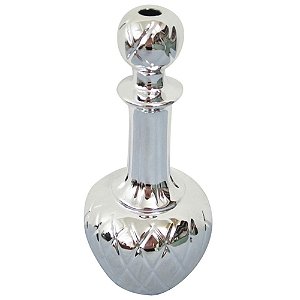 VASO CERAMICA PRETEND TO BE BOTTLE LIQUER PRATEADO
