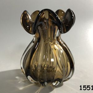 VASO DE VIDRO SODO-CÁLCICO ITALY MARROM 13x17cm