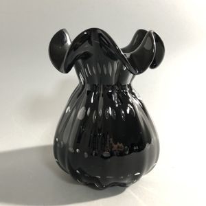 VASO DE VIDRO SODO-CÁLCICO ITALY PRETO 13x17cm