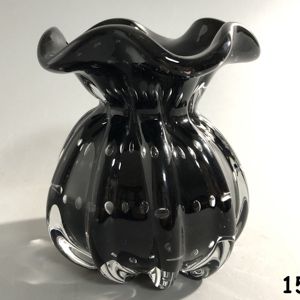 VASO DE VIDRO SODO-CÁLCICO ITALY PRETO 11,5x13cm