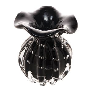 VASO DE VIDRO SODO-CÁLCICO ITALY PRETO 10x11cm