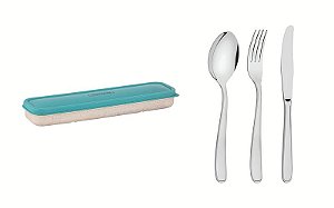 CJ.TALHER.ACO INOX C/ESTOJO TP.VERD