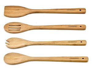 JOGO DE TALHERES EM BAMBOO 4PCS