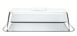 PRATO ACO INOX COM CUPULA QUADRATA