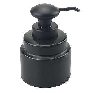 PORTA SABONETE LIQUIDO DE PORCELANA PRETO 10CM X 10CM X 15CM