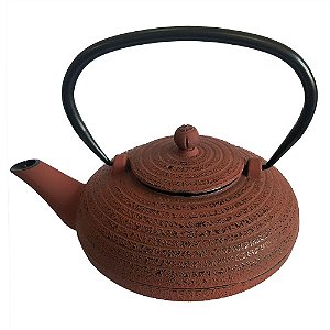 CHALEIRA DE FERRO MARROM 20,5CM X 16,5CM X 15,5CM