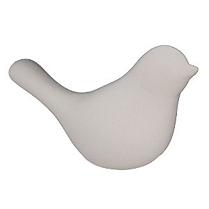 PASSARO DE CERAMICA BRANCO  12CM X 5CM X 7,5CM