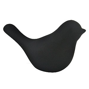 PASSARO DE CERAMICA PRETO 19CM X 7,5CM X 11CM