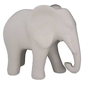 ELEFANTE DE CERAMICA BRANCO 13,5CM X 7,5CM X 11,5CM