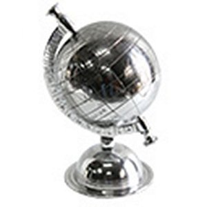 GLOBO DECORATIVO EM  PRATEADO 26CM