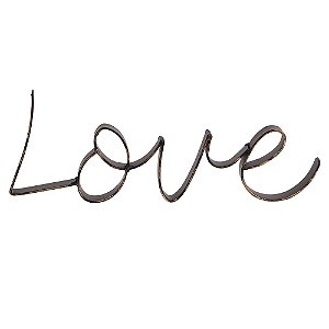 PECA DECORATIVA DE METAL - LOVE 23CM X 1,5CM X 8,5CM