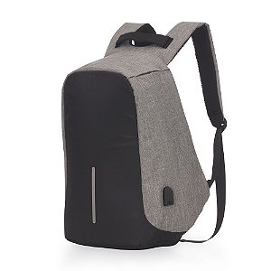 MOCHILA ANTIFURTO P/ NOTEBOOK CINZA MC240