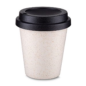 COPO FIBRA DE ARROZ TAMPA PRETA 350ML CO8950