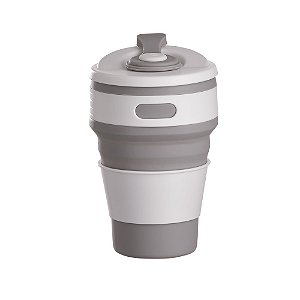 COPO SILICONE RETRATIL 350 ML CINZA CO8350