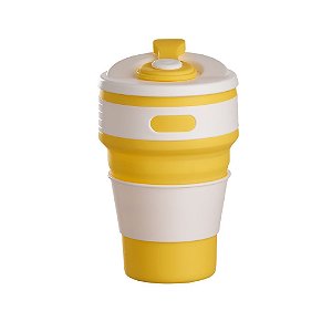 COPO SILICONE RETRATIL 350 ML AMARELO CO8350
