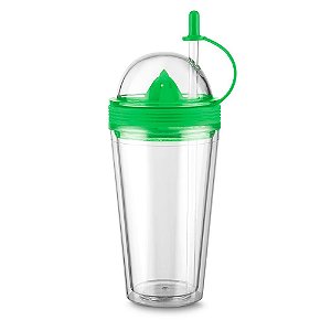 COPO PLASTICO COM ESPREMEDOR 500ML VERDE CO8100