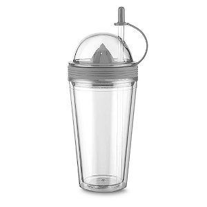 COPO PLASTICO COM ESPREMEDOR 500ML CINZA CO8100